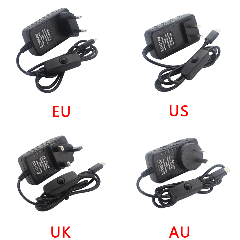 5V 3A Raspberry Pi 4 Power Sup - Pi Zero ulasan dan harga
