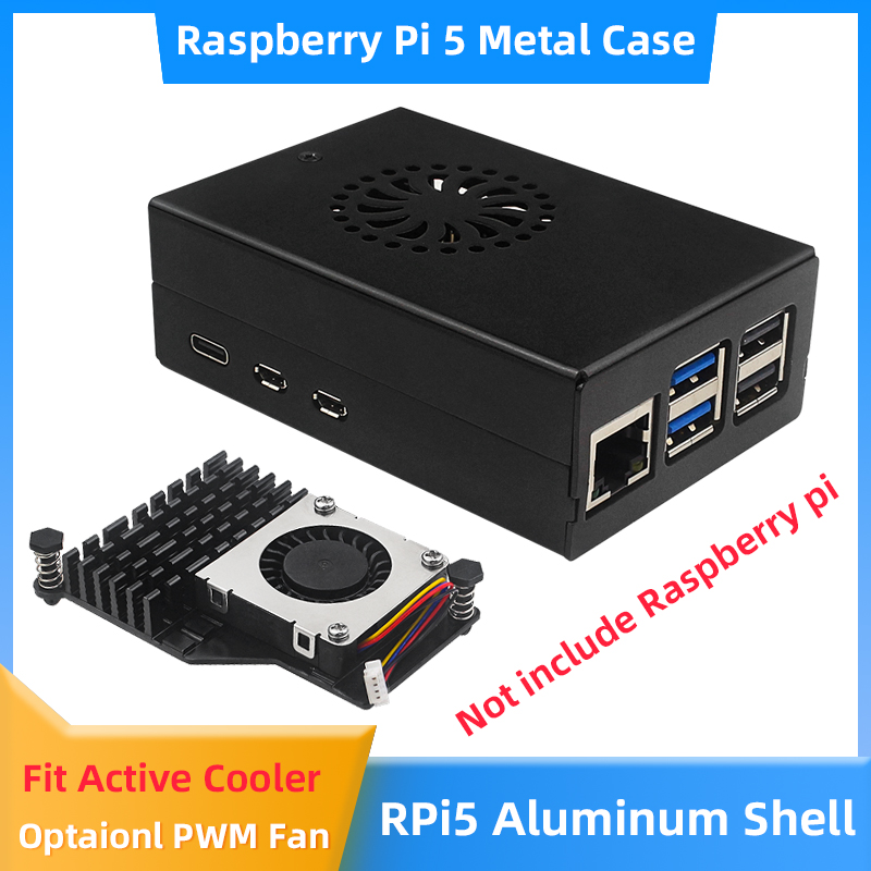 Raspberry Pi 5 Aluminum Alloy  - Pi Power Supply ulasan dan harga